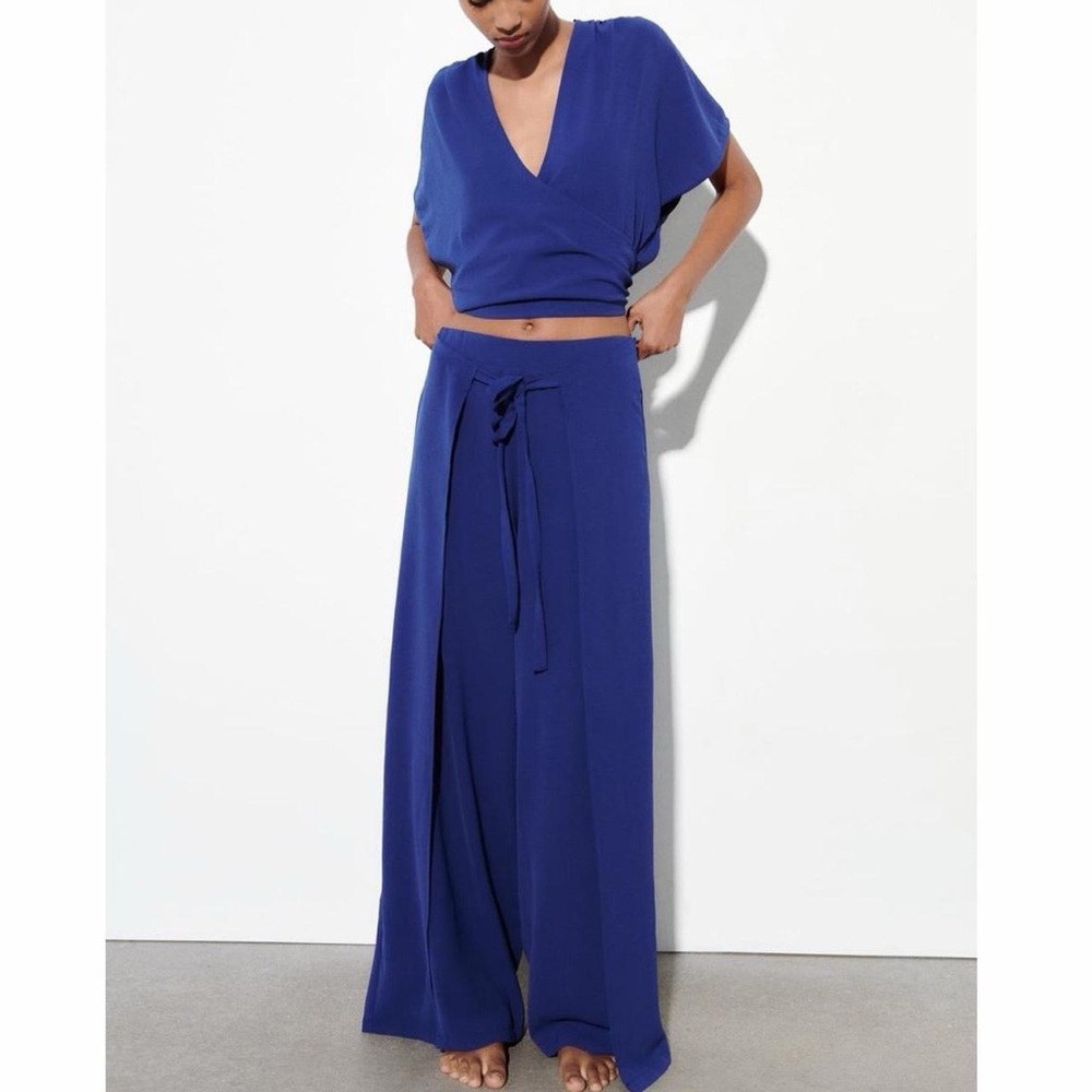 NWT ZARA navy set!!!! Top and pants can be sold separately.